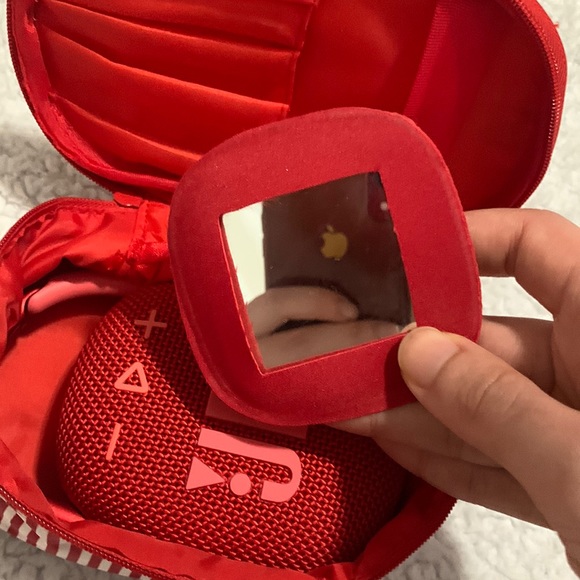 Red and White Striped Makeup Bag - Picture 11 of 17